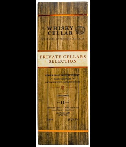 Fles Whisky Cellar Longmorn 11 Years Old, enkel vat gebotteld door The Whisky Cellar, op voorraad bij slijterij t Bockje in Bathmen