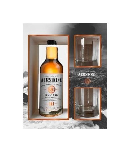 Geschenk Aerstone Sea Cask Giftpack met 2 Glazen, bij slijterij ’t Bockje in Bathmen