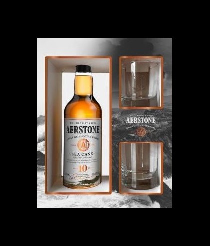 Geschenk Aerstone Sea Cask Giftpack met 2 Glazen, bij slijterij ’t Bockje in Bathmen