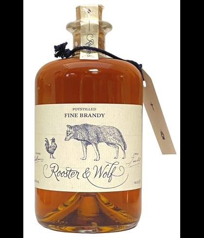 Rooster en Wolf Fine Brandy, op voorraad bij slijterij t Bockje in Bathmen