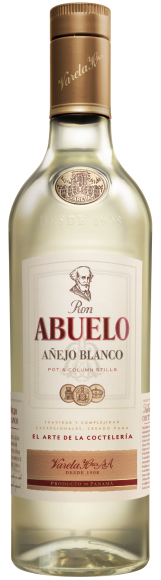 Fles Ron Abuelo Rum Añejo Blanco, rum, op voorraad bij slijterij ’t Bockje in Bathmen