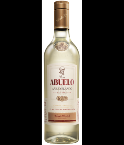 Fles Ron Abuelo Rum Añejo Blanco, rum, op voorraad bij slijterij t Bockje in Bathmen