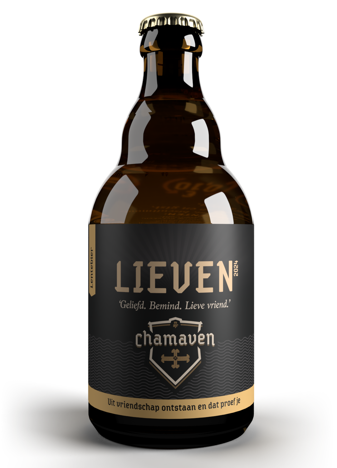 Fles Brouwerij Chamaven Lieven Lentebier, bier van Brouwerij Chamaven, op voorraad bij slijterij ’t Bockje in Bathmen