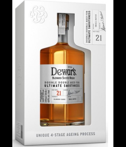 Fles Dewar&rsquo;s 21 Years Old Double Double, single malt whisky, op voorraad bij slijterij t Bockje in Bathmen