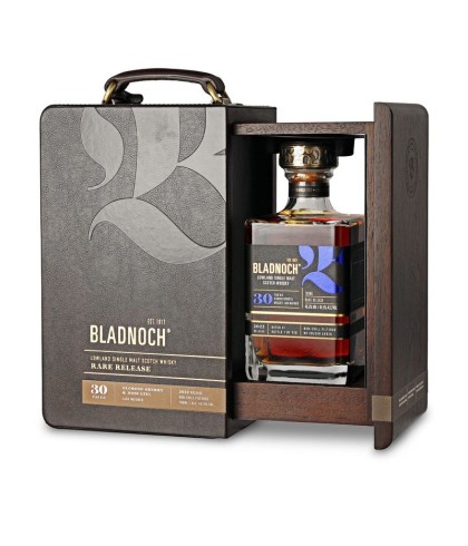 Fles Bladnoch 30 Years Old Release 2022, single malt whisky, op voorraad bij slijterij t Bockje in Bathmen