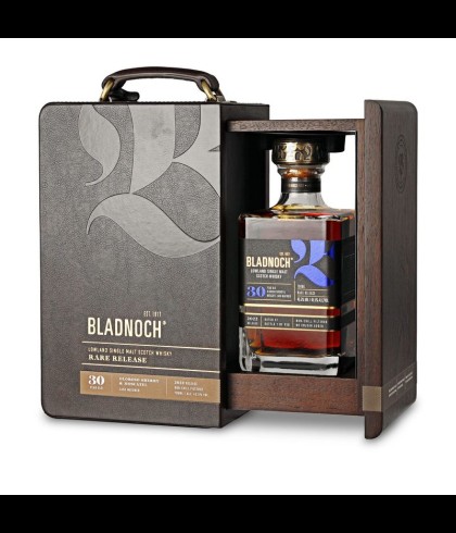 Fles Bladnoch 30 Years Old Release 2022, single malt whisky, op voorraad bij slijterij t Bockje in Bathmen