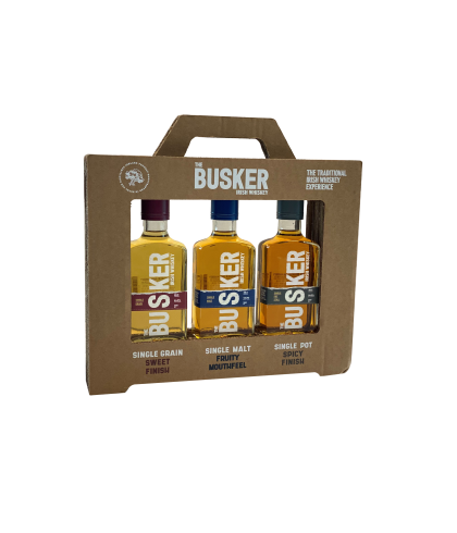 Geschenk The Busker Irish Whiskey Giftpack 3x20cl, bij slijterij ’t Bockje in Bathmen