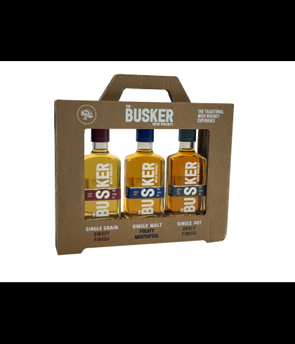 Geschenk The Busker Irish Whiskey Giftpack 3x20cl, bij slijterij ’t Bockje in Bathmen