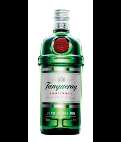 Fles Tanqueray London Dry Gin, gin, op voorraad bij slijterij t Bockje in Bathmen