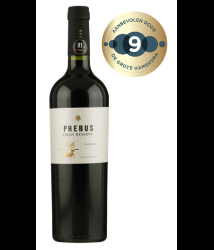 Fles Phebus Gran Reservado Malbec Mendoza, wijn op voorraad bij slijterij t Bockje in Bathmen