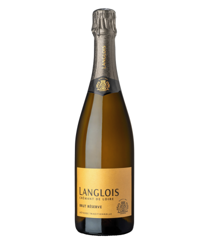Fles Langlois Crémant de Loire Brut Réserve, wijn, op voorraad bij slijterij t Bockje in Bathmen