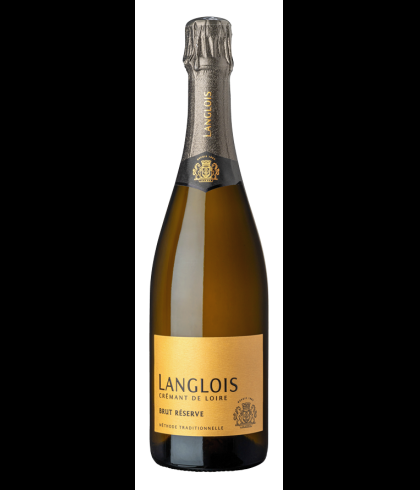 Fles Langlois Crémant de Loire Brut Réserve, wijn op voorraad bij slijterij t Bockje in Bathmen