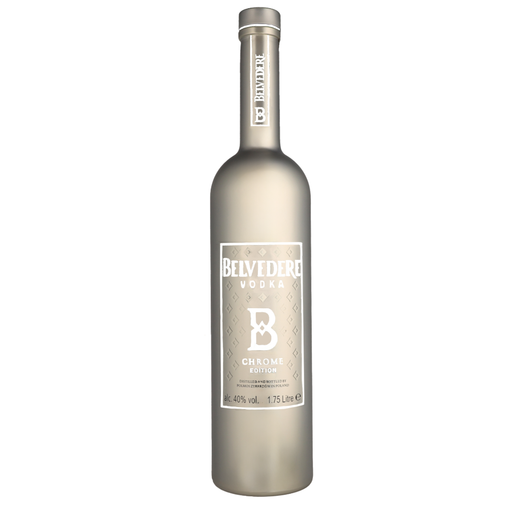 Wodka Belvedere Chrome edition van Belvedere, op voorraad bij slijterij ’t Bockje in Bathmen