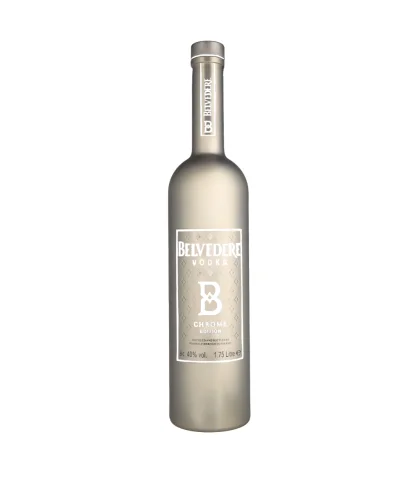Fles Belvedere Chrome edition, wodka, bij slijterij t Bockje in Bathmen