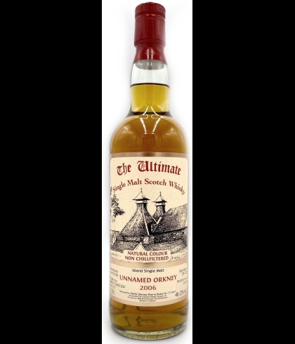 Fles The Ultimate Unnamed Orkney 2006 17 Years Old, enkel vat gebotteld door The Ultimate uit Amersfoort, op voorraad bij slijterij t Bockje in Bathmen