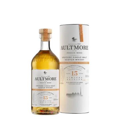 Fles Aultmore 15 Years Old Sweet Marsala, single malt whisky, op voorraad bij slijterij t Bockje in Bathmen