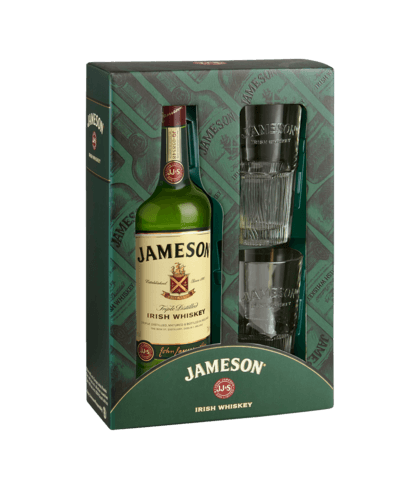 Geschenk Jameson Irish Whiskey 0,7 (gift pack), bij slijterij ’t Bockje in Bathmen