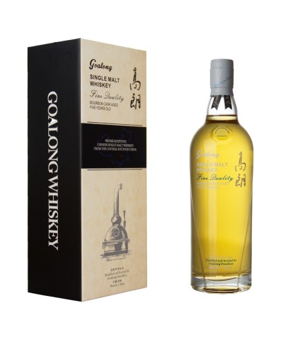 Fles Goalong Whiskey Single Malt Bourbon Cask Aged, whisky, op voorraad bij slijterij t Bockje in Bathmen