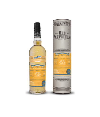 Fles Old Particular Caol Ila 9Y Barbados Rum Finish, single malt whisky, op voorraad bij slijterij t Bockje in Bathmen