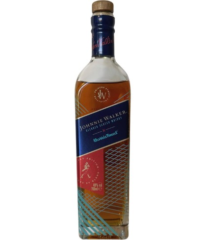 Fles blended Scotch van Johnnie Walker, op voorraad bij slijterij t Bockje in Bathmen