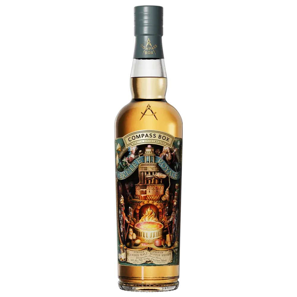 Fles Compass Box Brûlée Royale, single malt whisky, op voorraad bij slijterij t Bockje in Bathmen