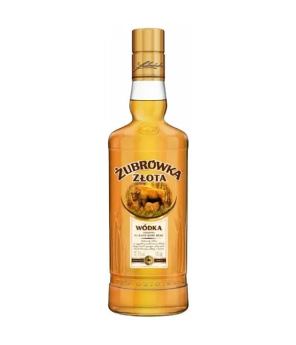 Wodka Zubrowka Zlota van Zubrowka, bij slijterij ’t Bockje in Bathmen