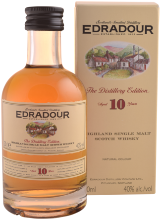Fles Edradour 10 Years Old 20 cl, single malt whisky, op voorraad bij slijterij t Bockje in Bathmen