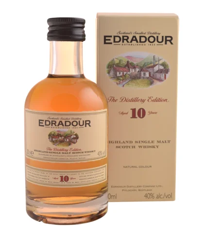 Fles Edradour 10 Years Old 20 cl, single malt whisky, op voorraad bij slijterij t Bockje in Bathmen