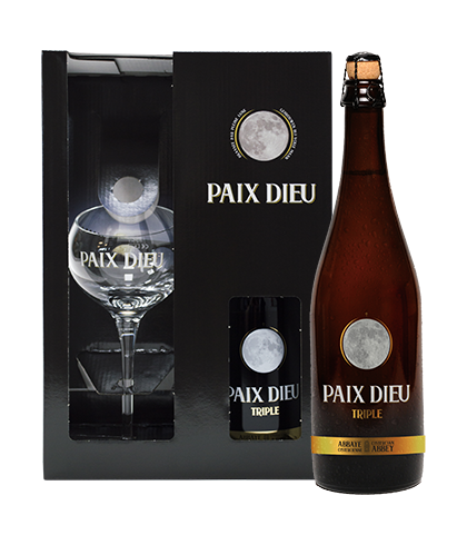 Fles Brasserie Caulier Paix Dieu Triple Giftbox, bier van Brasserie Caulier, bij slijterij t Bockje in Bathmen