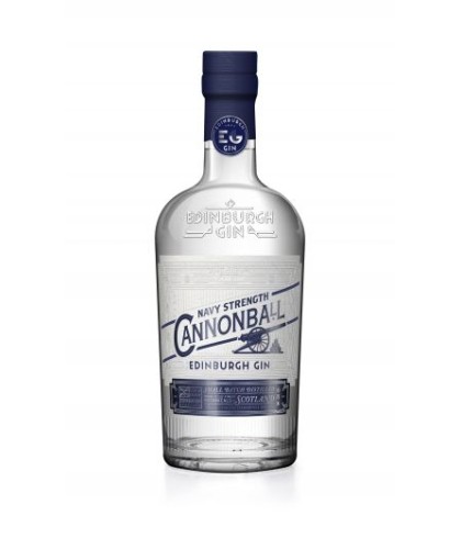 Fles Edinburgh Gin Cannonball Navy Strength, gin, op voorraad bij slijterij ’t Bockje in Bathmen
