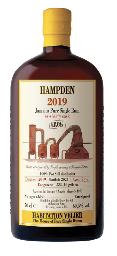 Fles Habitation Velier Hampden 2019 LROK Ex-Sherry, rum, op voorraad bij slijterij ’t Bockje in Bathmen