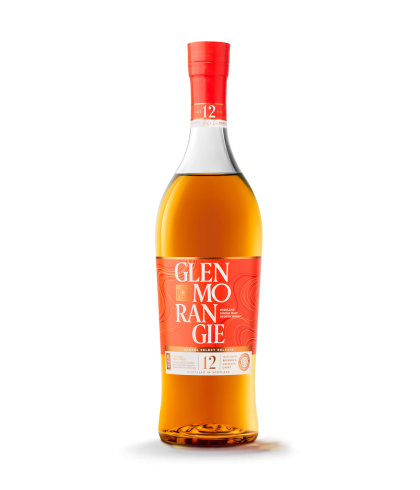 Fles Glenmorangie 12 Years Old Calvados Cask Finish, single malt whisky, op voorraad bij slijterij t Bockje in Bathmen