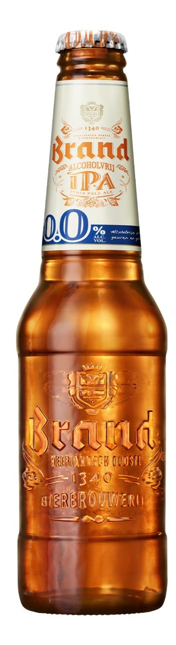 Fles Brand IPA 0.0, bier van Brand, op voorraad bij slijterij t Bockje in Bathmen