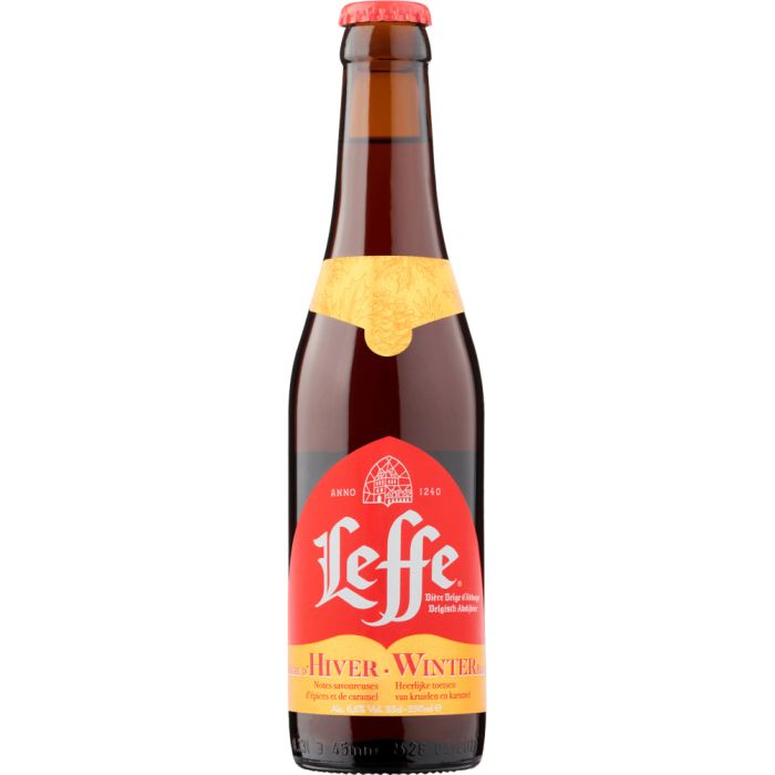 Fles Leffe Winter, bier van Leffe, op voorraad bij slijterij t Bockje in Bathmen