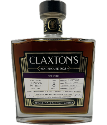 Fles Warehouse No.8 Linkwood 8 Years Old 2015, single malt whisky, op voorraad bij slijterij t Bockje in Bathmen