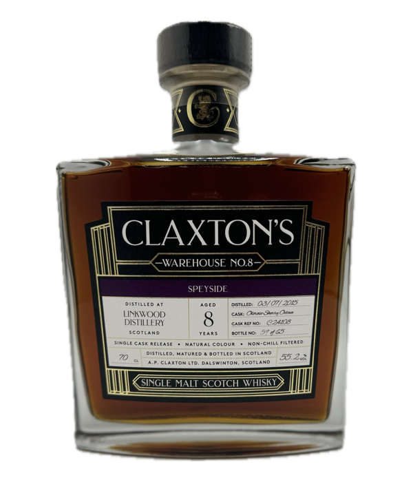 Claxton’s Warehouse No.8 Linkwood 2015 8 Years Old bij t Bockje in Bathmen