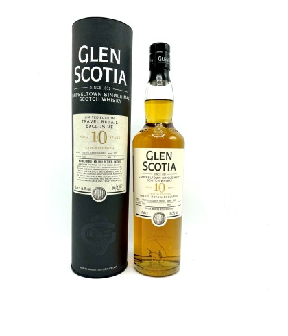 Fles Glen Scotia 10 Years Old Travel Retail Exclusive, single malt whisky, op voorraad bij slijterij t Bockje in Bathmen