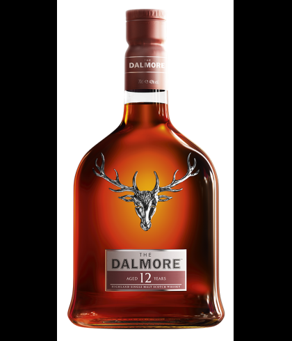Fles The Dalmore 12 Years Old, single malt whisky, op voorraad bij slijterij t Bockje in Bathmen