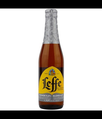 Fles Leffe Blond Alcoholvrij Bier 0,0%, bier van Leffe, bij slijterij t Bockje in Bathmen