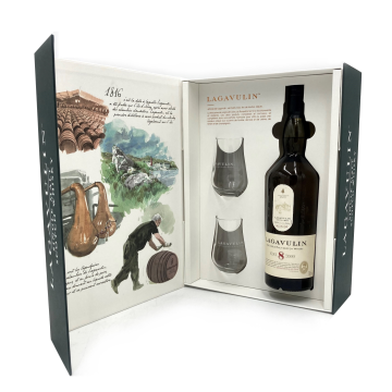 Lagavulin 8Y Giftbox met 2 glazen