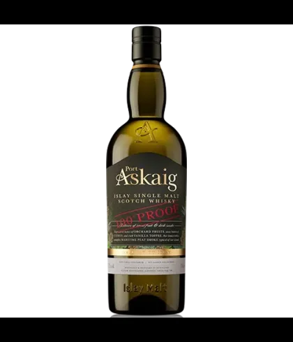 Fles Port Askaig 100 Proof, Islay single malt whisky, op voorraad bij slijterij t Bockje in Bathmen