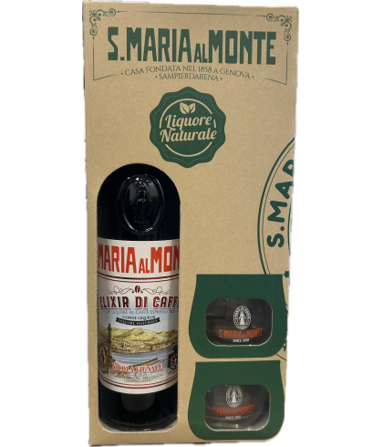 Geschenk Santa Maria al Monte Elixir Di Caffe Giftbox, bij slijterij ’t Bockje in Bathmen