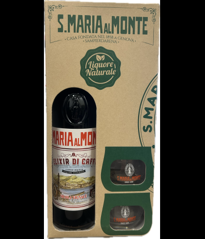 Geschenk Santa Maria al Monte Elixir Di Caffe Giftbox, bij slijterij ’t Bockje in Bathmen