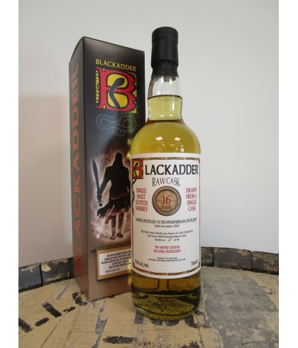 Fles Blackadder Raw Cask Bunnahabhain Moine 2005 16Y #800019, whisky, op voorraad bij slijterij t Bockje in Bathmen