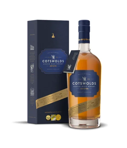 Fles Cotswolds Founder's Choice Single Malt Whisky, whisky, op voorraad bij slijterij ’t Bockje in Bathmen