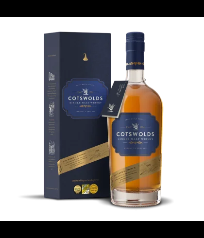 Fles Cotswolds Founder's Choice Single Malt Whisky, whisky, op voorraad bij slijterij ’t Bockje in Bathmen