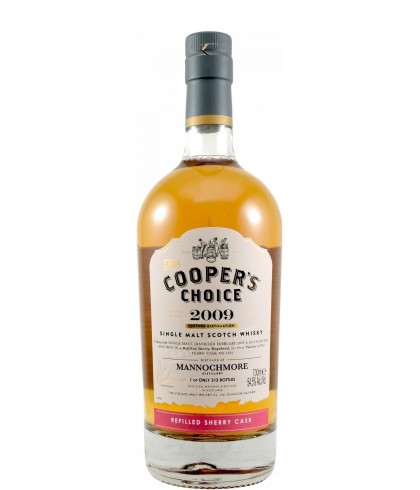 Fles Cooper’s Choice Mannochmore 12 Years Old 2009, single malt whisky, op voorraad bij slijterij t Bockje in Bathmen