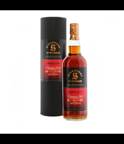 Fles Signatory Vintage Aberlour 2012, whisky, op voorraad bij slijterij t Bockje in Bathmen