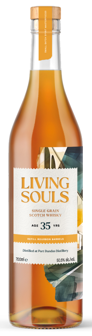 Fles whisky van bottelaar Living Souls, op voorraad bij slijterij t Bockje in Bathmen