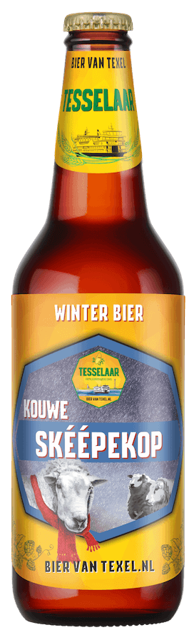 Fles Tesselaar Kouwe Skéépekop, bier van Tesselaar, bij slijterij ’t Bockje in Bathmen